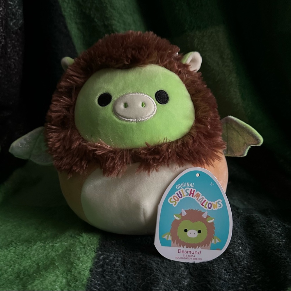 Squishmallow Desmund the Dragon in Francis the Lion Costume Halloween 8" Plush